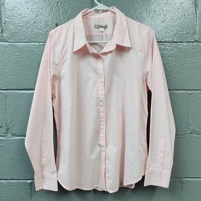 Outerknown Men's Pink Long Sleeved Organic Cotton Button Front Shirt Size L