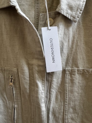 Outerknown Station Jumpsuit Womens Small Utility Coveralls Cotton Linen NWT - Picture 6 of 13