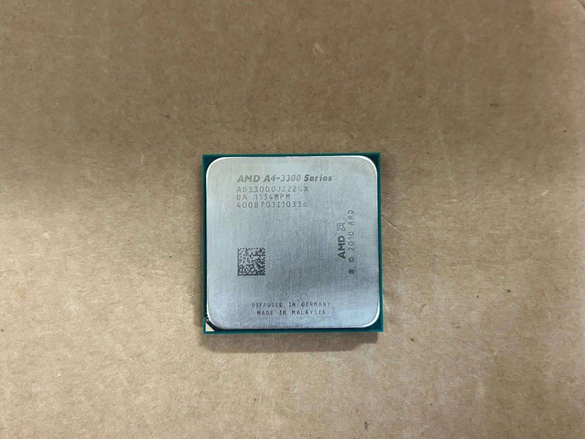 Processeur AMD A4-3400 - 2.7 GHz, 2 Cœurs, Socket FM1 - Neuf Sous Boîte, Référence AD3400OJHXBOX