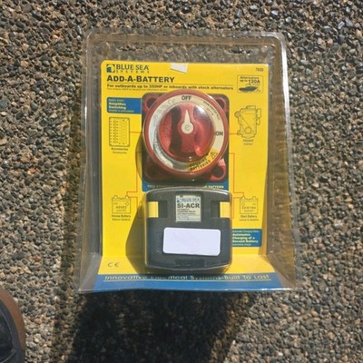 Blue Sea 7650 Add-A-Battery Kit 120A Battery Switch Automatic Charging Relay