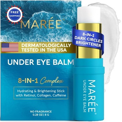 MAREE Under Eye Balm Stick Hydrating Retinol Caffeine Brightener for Older