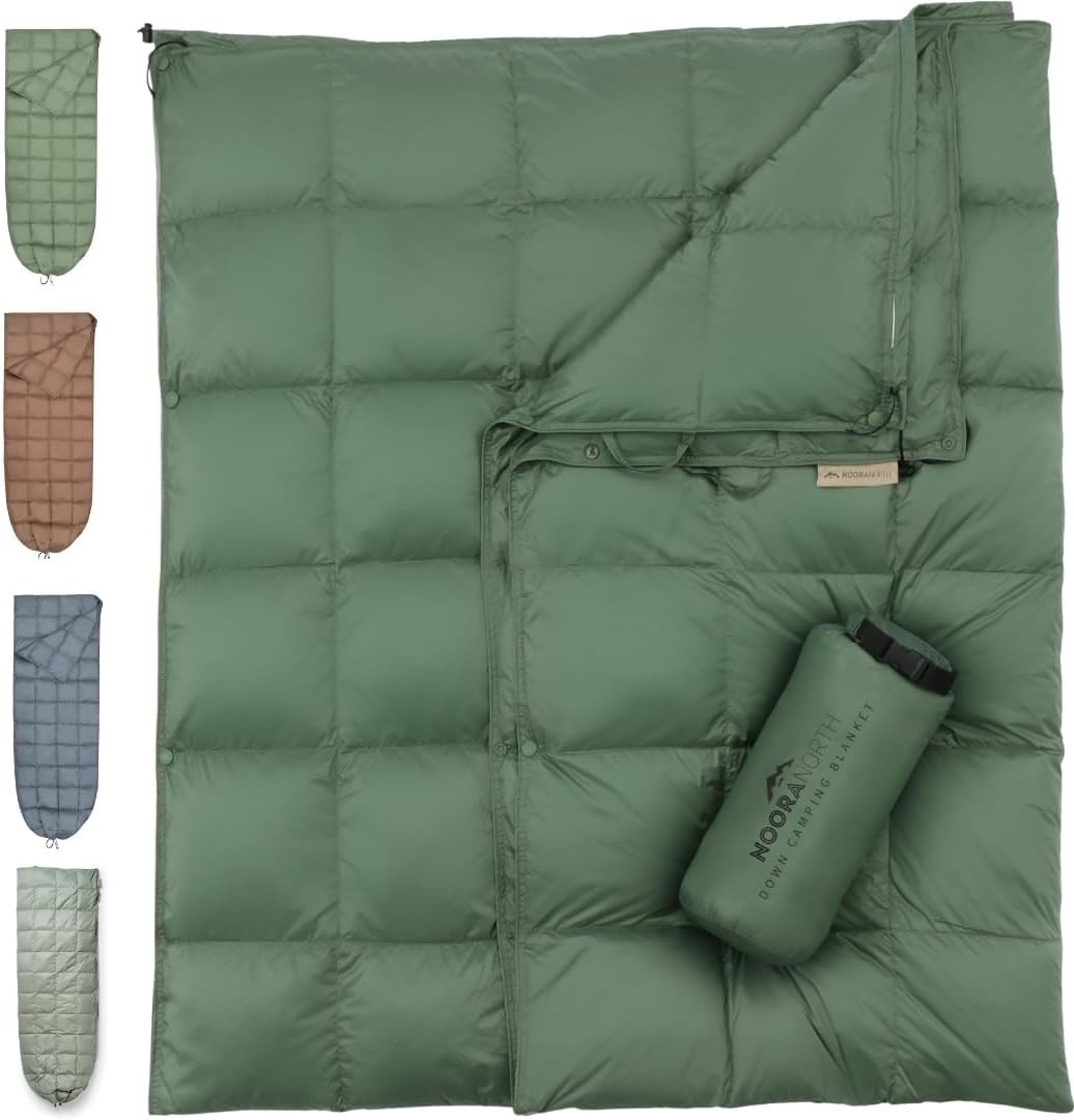 Noora North Down Camping Blanket with Footbox – Lightweight, Packable, Water