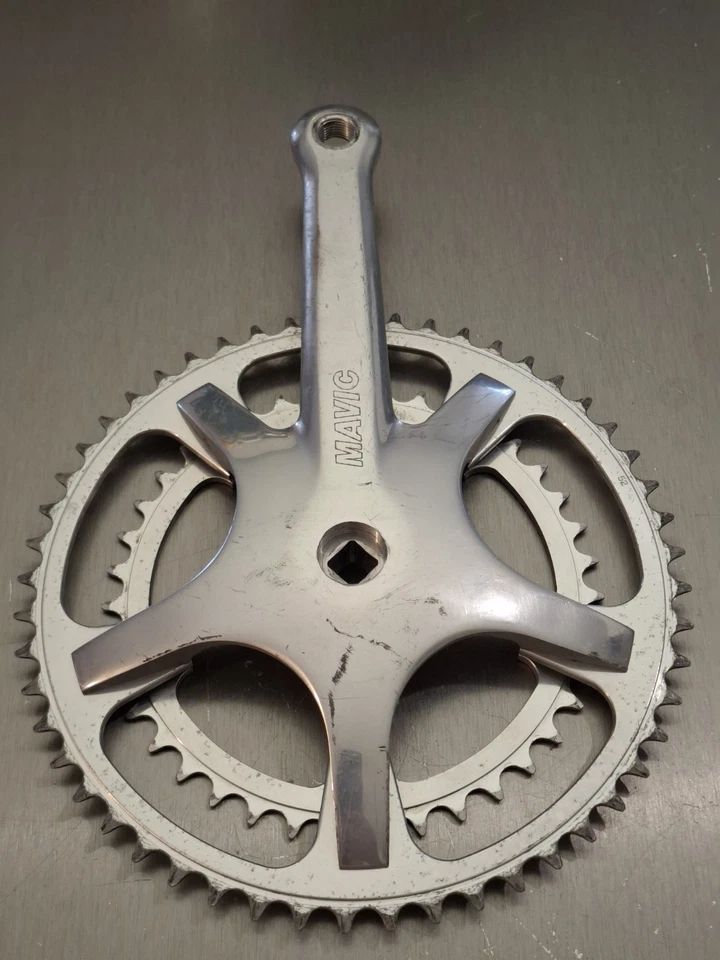 Mavic 631 Starfish Right Crank Arm 172.5mm 52/39 Vintage Manivelle N135 - Photo 3/4