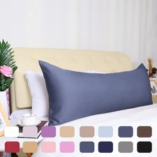 Zippered Silky Satin Body Pillow Cover Long Pillow Cases Covers