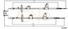 COFLE Handbremsseile hinten rechts passend für Opel Mokka/Mokka X J13