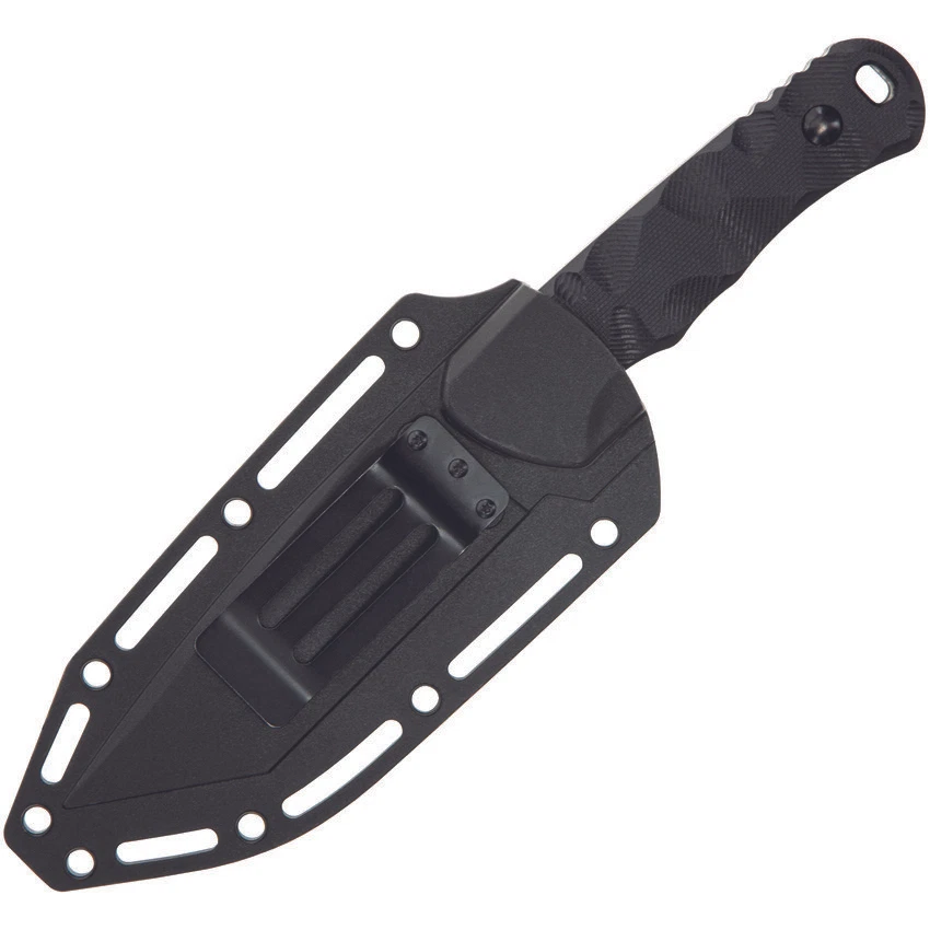 Cuchillo de hoja negra fija Schrade Regime 8,5" negro G10 AUS-8 + funda para cinturón Foto 2 de 2