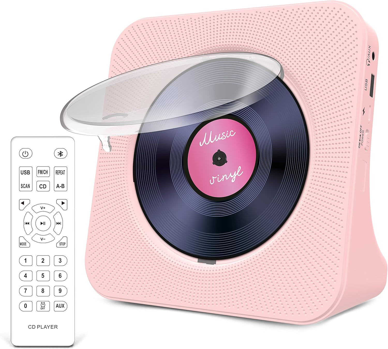 Greadio Portable CD Player with Bluetooth 5.0, Desktop CD Players for Home, CD M