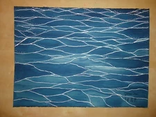 ORIGINAL HUGE WATER COLOR PAINTING '' SEA FOAM '' BY COMIC ARTIST JAMES CHEN