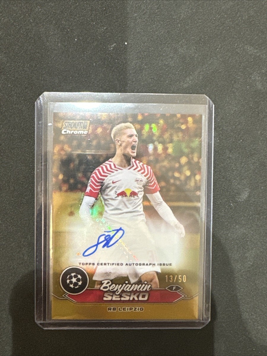 ディオゴ ジョタ Topps Stadium Club Gold 直筆サイン 2023-24 Topps Stadium Club Chrome UEFA Benjamin Sesko Auto