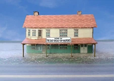 Z Scale Building - "Orbisonia Station" Card Stock Paper Kit Pre-Cut