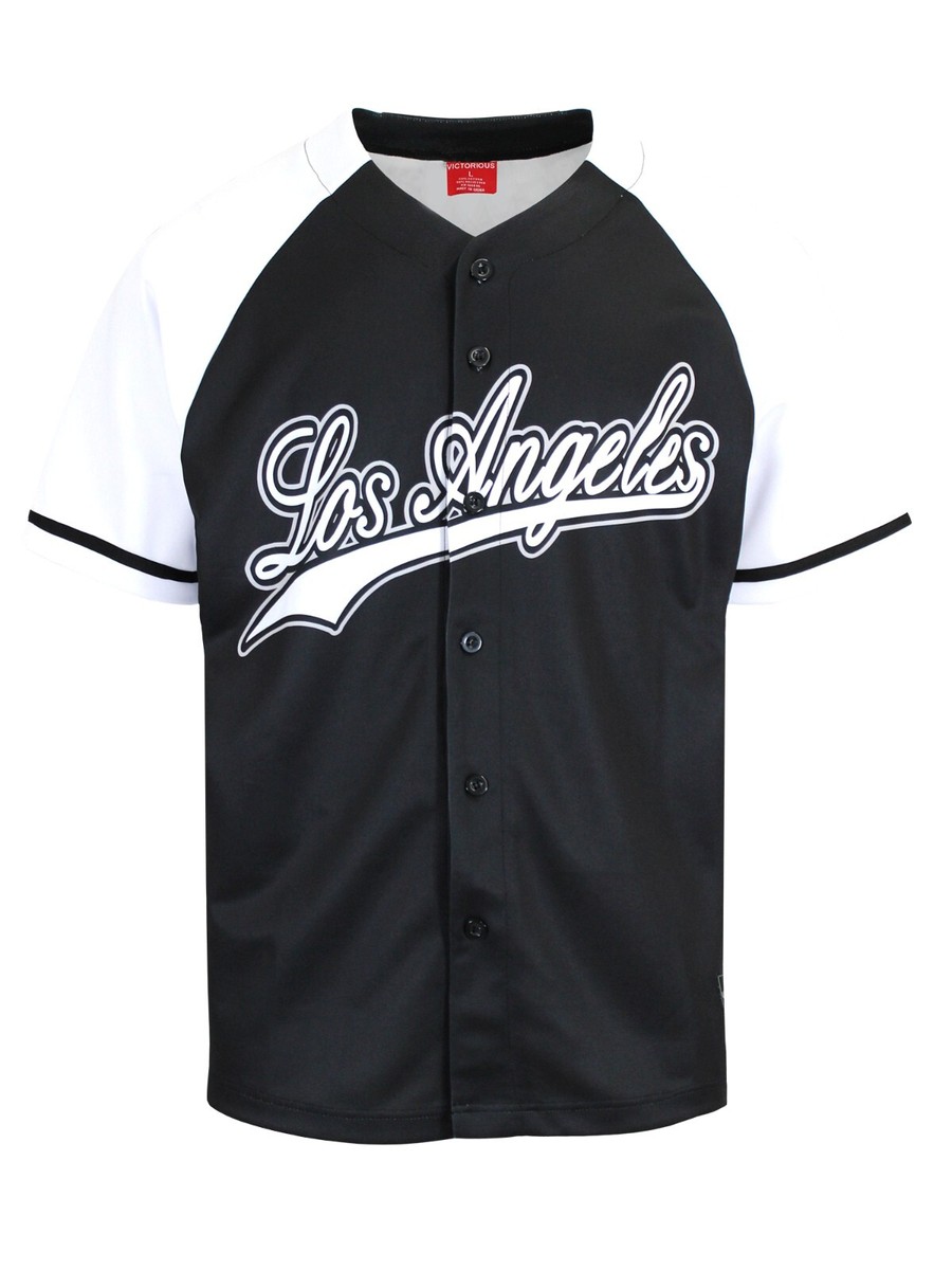 Victorious Men's Los Angeles Baseball Jersey and LA bones t Victorious Men's Los Angeles Baseball Jersey and LA bones t