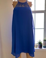 Lulus Shift Dress Size XL Cobalt Blue Knee Length Lined Sleeveless Round Neck