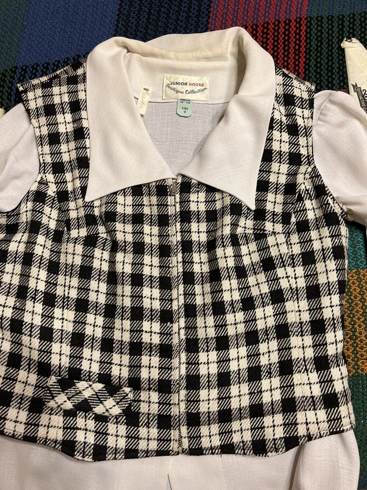 Vintage Junior House Boutique Collection Set Vest &  Shirt Size 9 School Girl - Image 3 of 4