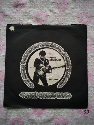   Alvin Stardust  Pretend  Goose Bumps  1981  7in Single  Tested  BUY 124