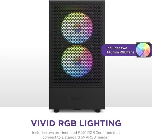 Stylish H5 Flow ATX Case - Supports RGB Lighting, 280mm Rad, & Powerful GPUs - Picture 6 of 10