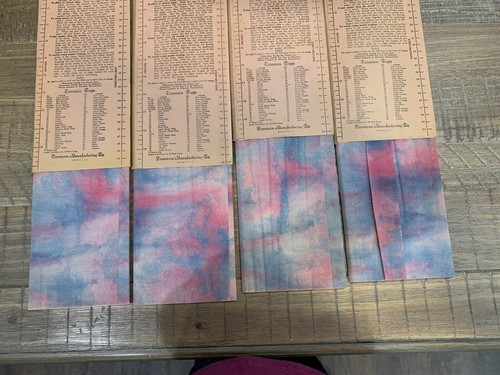 Antique 4 Dennison Art Deco Crepe Paper NOS Pink/Blue/White - Picture 3 of 5