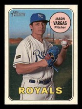 2018 Topps Heritage Reverse Flip Stock 1:512 #417 Jason Vargas Royals SSP /5
