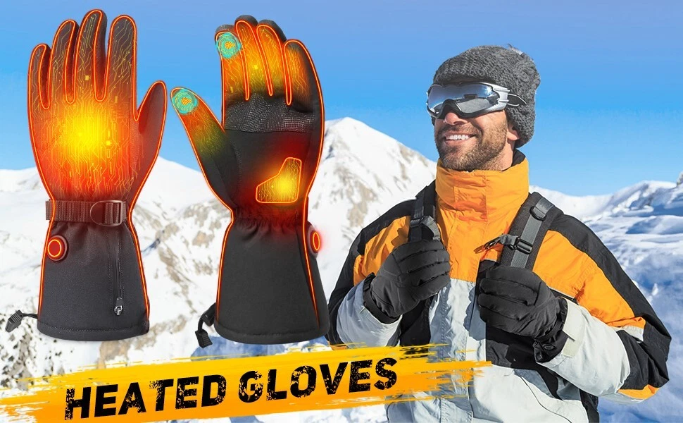 Eigffole Heated Gloves for Women Men Rechargeable Electric Heating