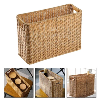 rattan magazine holder Magazine Wicker Basket Magazine Storage Organizer - Image 1 of 4