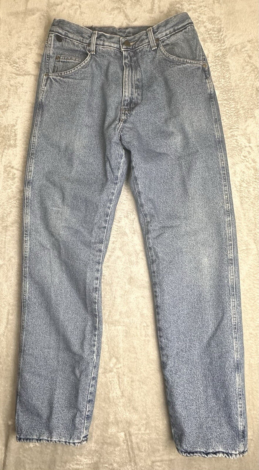 Wrangler Rugged Wear Red Fleece Lined Denim Jeans Men's 32x32 Workwear Warm Pant