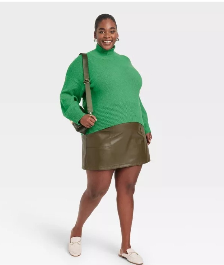 🐻 Women's Mock Turtleneck Pullover Sweater - A New Day
