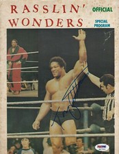 Tony Atlas Signed 1981 Rasslin' Wonders Wrestling Program Magazine PSA/DNA WWE