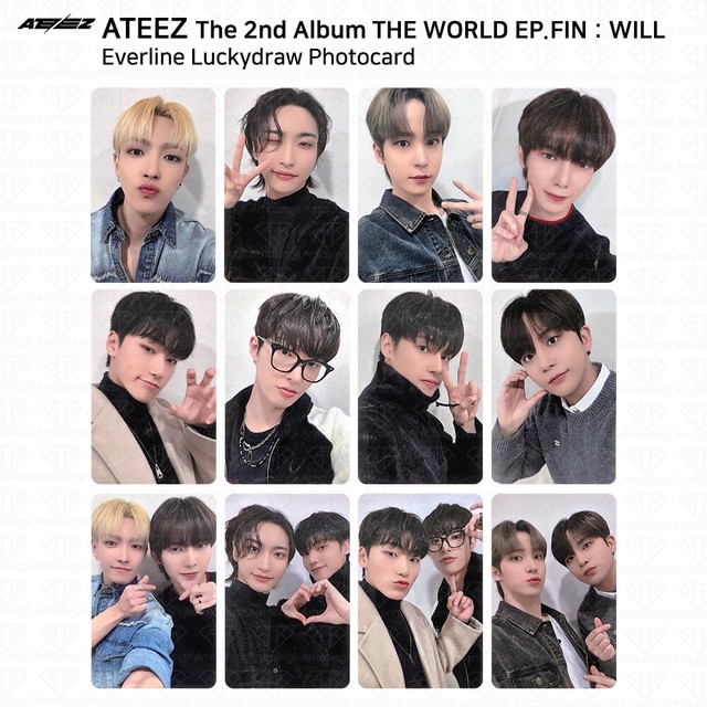 ATEEZ The 2nd Album WORLD EP.FIN WILL Everline Lucky Draw Photocard KPOP K-POP