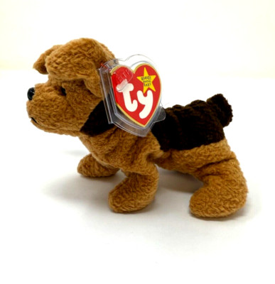Beanie Baby ''TUFFY'' 1996 Plush Dog with Original Tag - Multiple ERRORS