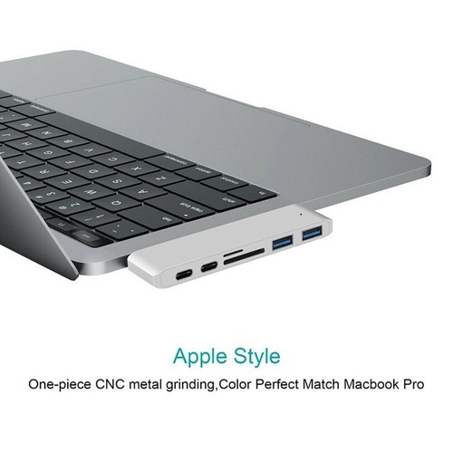 6in1 USB C Hub für MacBook Pro Dual Typ C Adapter HDMI 4K USB 3.1 Kartenleser - 第 5/8 張圖片