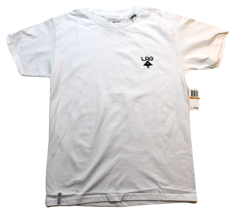 LRG Men's Logo Plus Graphic T-Shirt - Soft Cotton Tee With Embroidered Tree Logo (White)