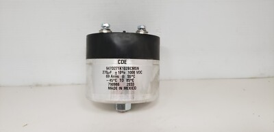 CDE 9470271K102BCMSN HIGH ENERGY DENSITY CAPACITOR, 270uF 1000VDC, -45°C TO 85°C