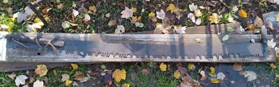 VINTAGE TWO MAN CROSSCUT SAW LUMBERJACK ANTIQUE 66 INCHES