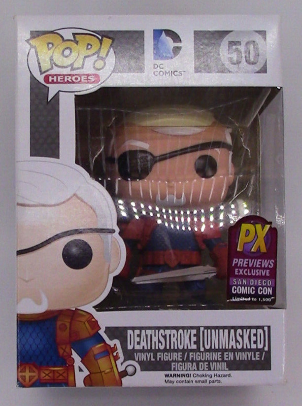 Funko Pop! Dc Universe Deathstroke #50 (Unmasked) Px Previews From Comic Con