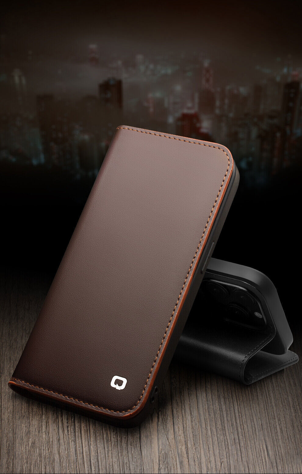 Genuine Leather wallet Flip back Case for iPhone 13 12 14 15 15 Pro Max