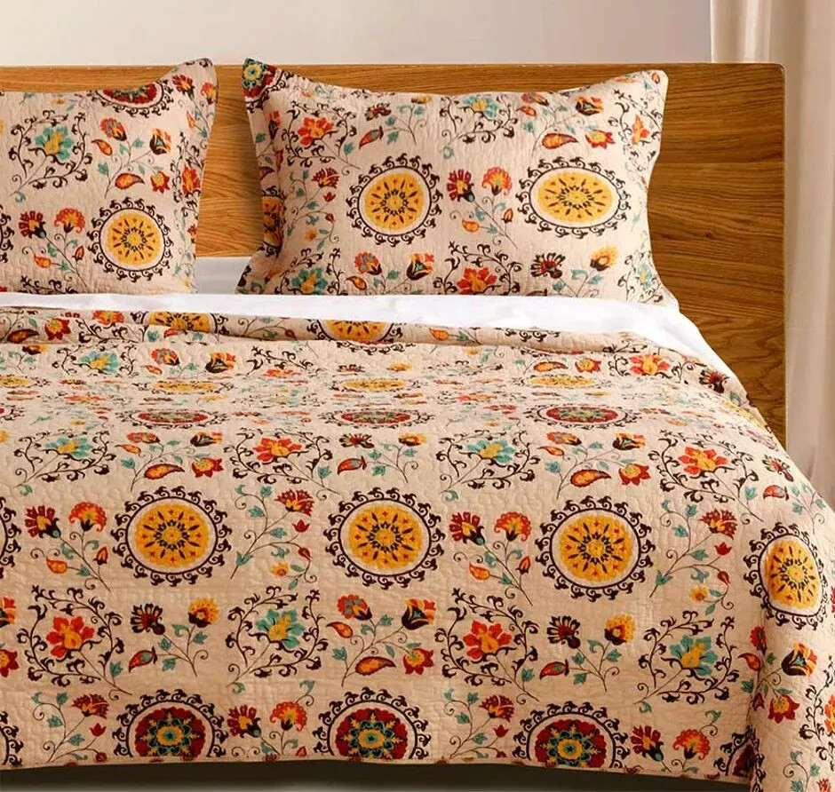 3PC Greenland Home Fashions Andorra Cotton Quilt Set, King