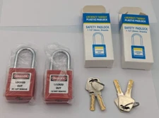 TWO-PACK 2X Lockout Tagout Safety Locks Padlock,2 Keys Per Lock (2 Locks 4 Keys)