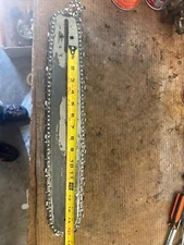 Vintage 16" McCulloch Chainsaw bar for 10 series Mac.  w/Chain .050 gauge. 