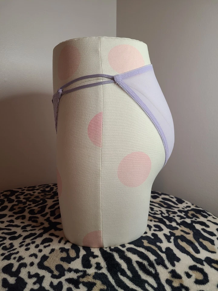 全新 复古 Victoria's Secret Desire 蕾丝绳比基尼内裤 M — 第 2/4 张图片