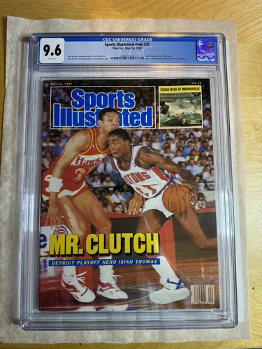 Isiah Thomas 1st Pro Sports Illustrated CGC 9.6 Newsstand may 18, 1987 top pop