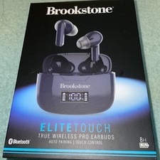 Brookstone Elite Touch True Wireless Pro Earbuds Auto Pairing New Sealed