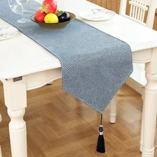 Eoocan Table Runner Home Table Cover Decorative 2 Sides Polyester Classic Table
