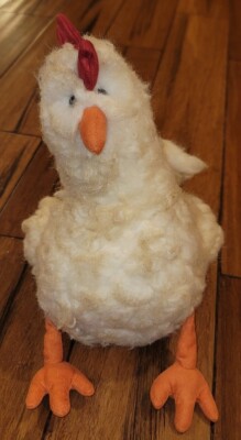 Jellycat London Extra Fluffy Plush Chicken Rooster Cream Stuffed Farm Animal
