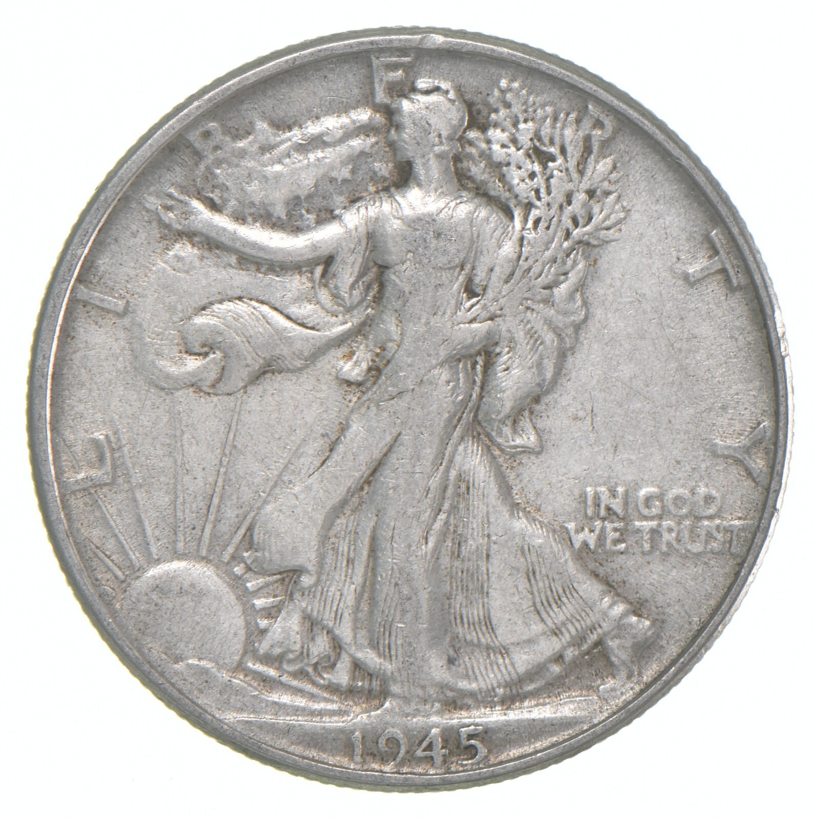 1945 XF Walking Liberty Half Dollar