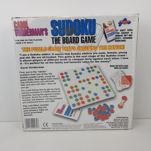 sudoku carol vorderman's the board game 100 unique new puzzles drumond park - Picture 2 of 4