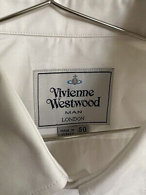BNWT VIVIENNE WESTWOOD MAN LONDON Mens White Cotton Button BNWT VIVIENNE WESTWOOD MAN LONDON Mens White Cotton Button