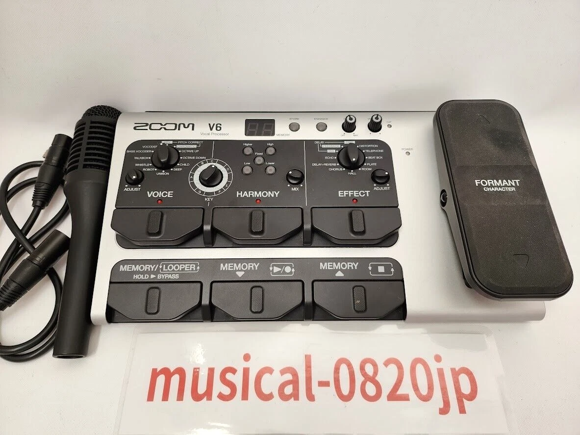 Zoom V6 Vocal Processor Effects Pedal With Microphone | eBay