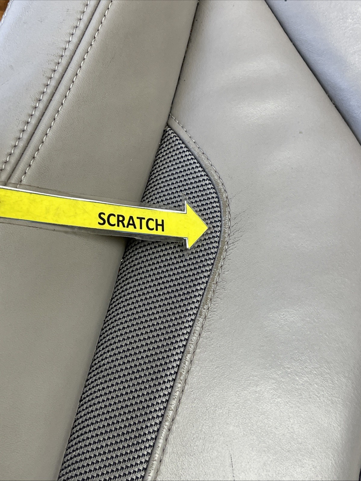 2014-2017 BMW i8 I12 Front Left Lower Seat Cushion Leather Gray OEM *NOTE*