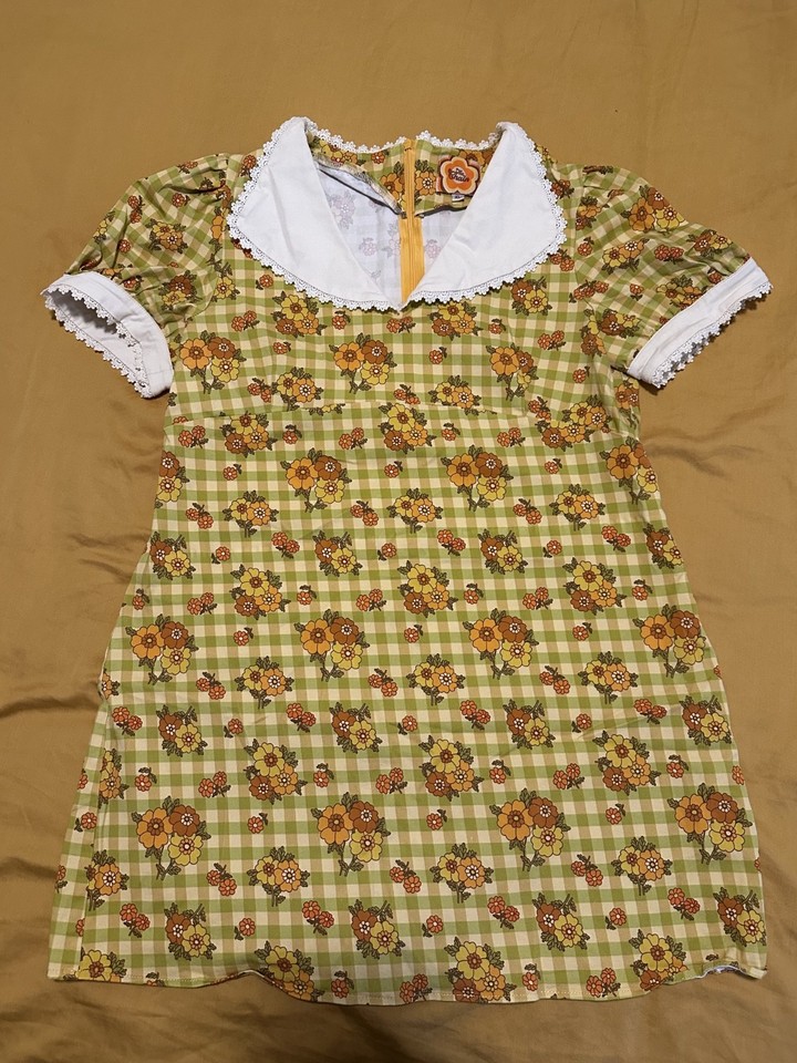 the chain designs mary frill collar mini dress - worn - 60s/70s style