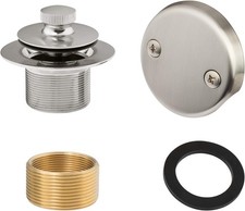Lift Turn Tub Trim Set with Two-Hole Overflow Faceplate, All