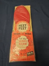 VINTAGE NOS Heet Feet Thermal Foam Insoles Universal Size Unisex - Made In USA